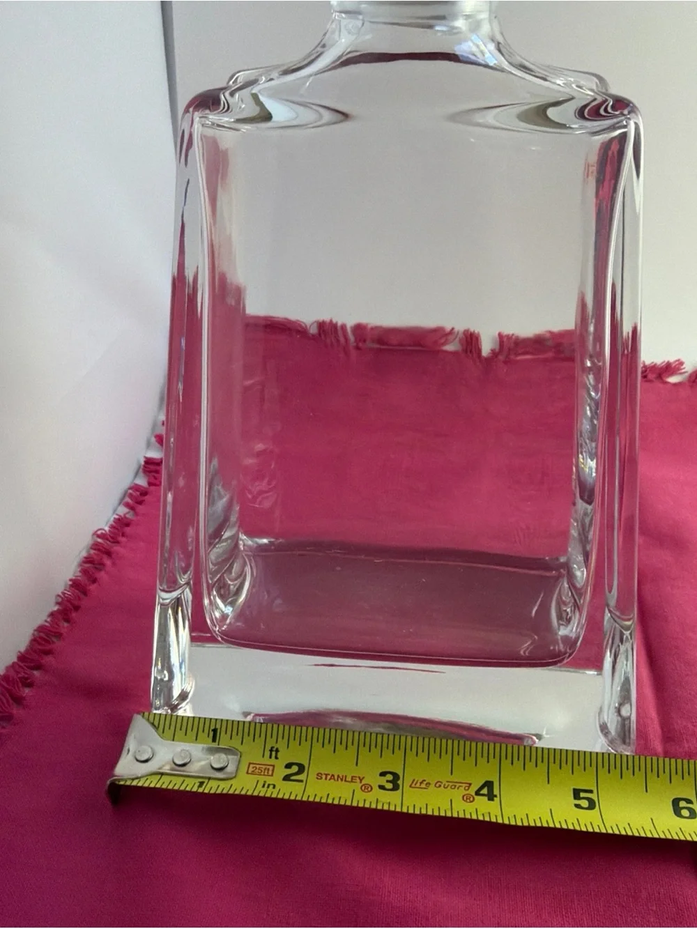 Crystal Decanter with Stopper Heavy 10.75” tall Modern